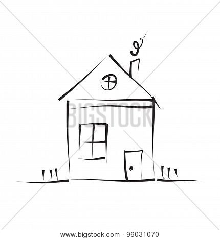Vector house sketch