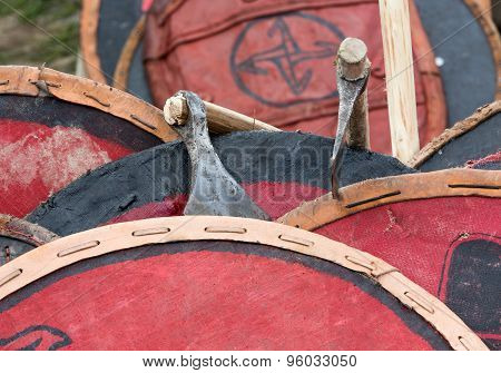 Cracow Poland. Knight camp during the traditional Medieval festival
