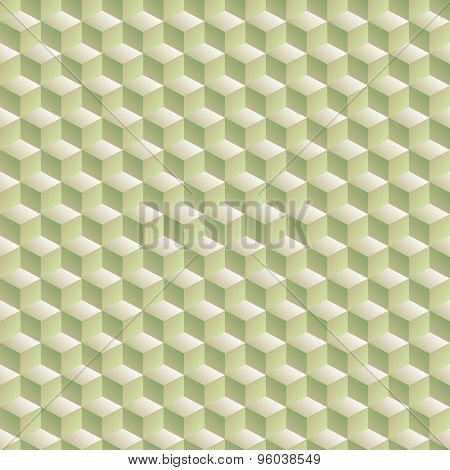 Abstract Seamless 3D White Cubes Vector Background.