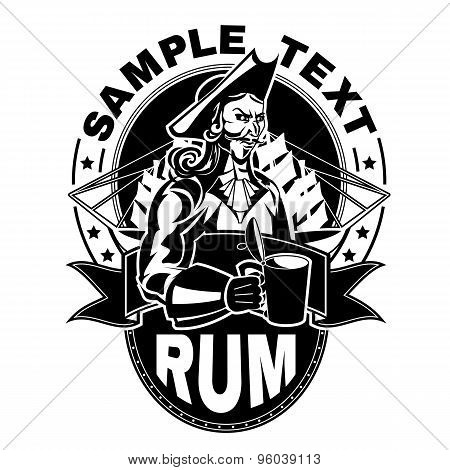 pirate with a glass of rum