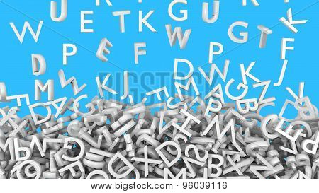 Alphabet letters fall