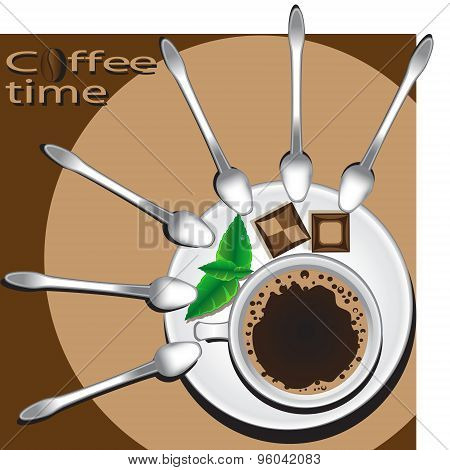 Coffe time background.