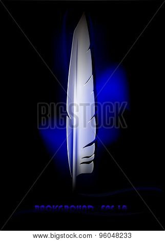 Abstract background with white feather.