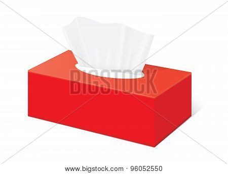 Red tissue box mock up