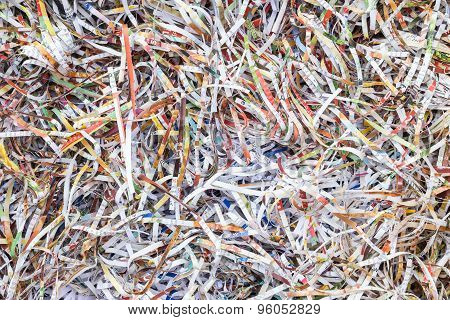 Stack Of Scrap Paper From Paper Cutter For Background
