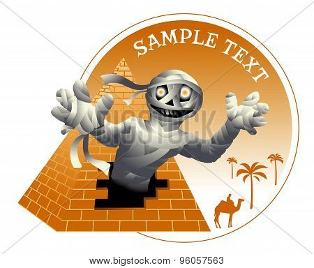 mummies and Egyptian pyramid