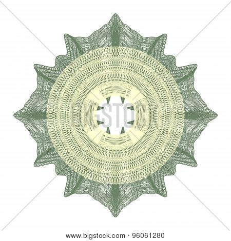 Guilloche decorative element for design certificate, diploma and bank note