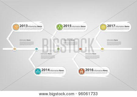 Timeline Messagebox Theme With Business Icon