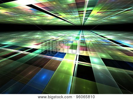3d perspective grid background texture