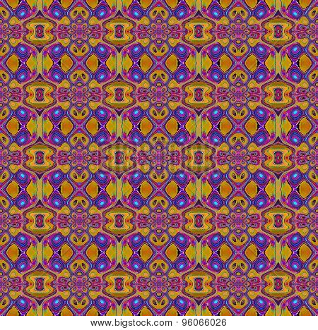 Seamless pattern orange blue
