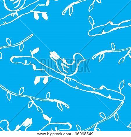 Seamless Pattern With Birds.