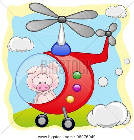 Pig In Helicopter