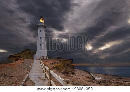 Castle Point Lighthouse, sunrise, Wairarapa, New Zealand