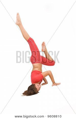 Ragazza facendo Excersises Fitness