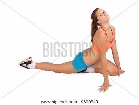 Ragazza facendo Excersises Fitness