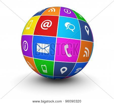 Contact Us Website Icons Globe