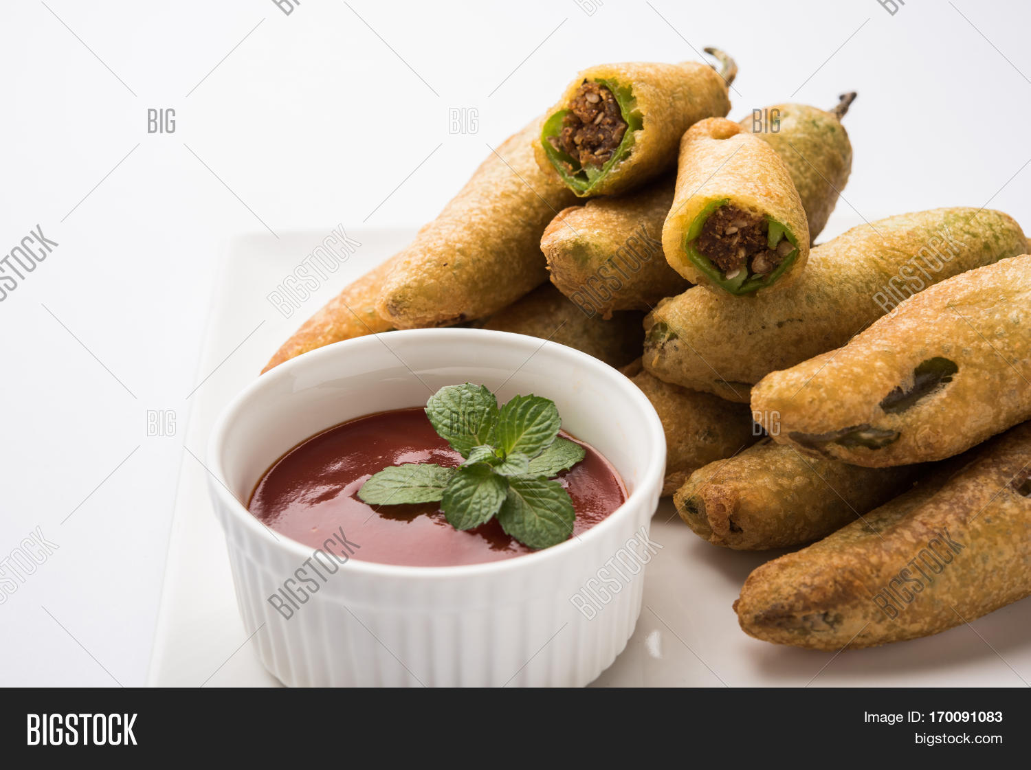 Stuffed Chilli Pakora Image & Photo (Free Trial) Bigstock