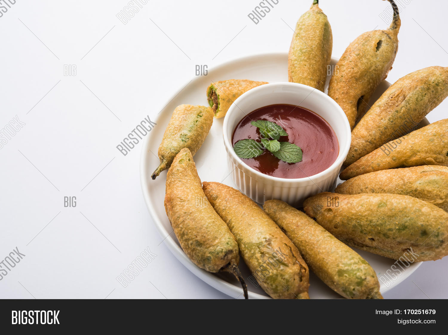 Stuffed Chilli Pakora Image & Photo (Free Trial) Bigstock