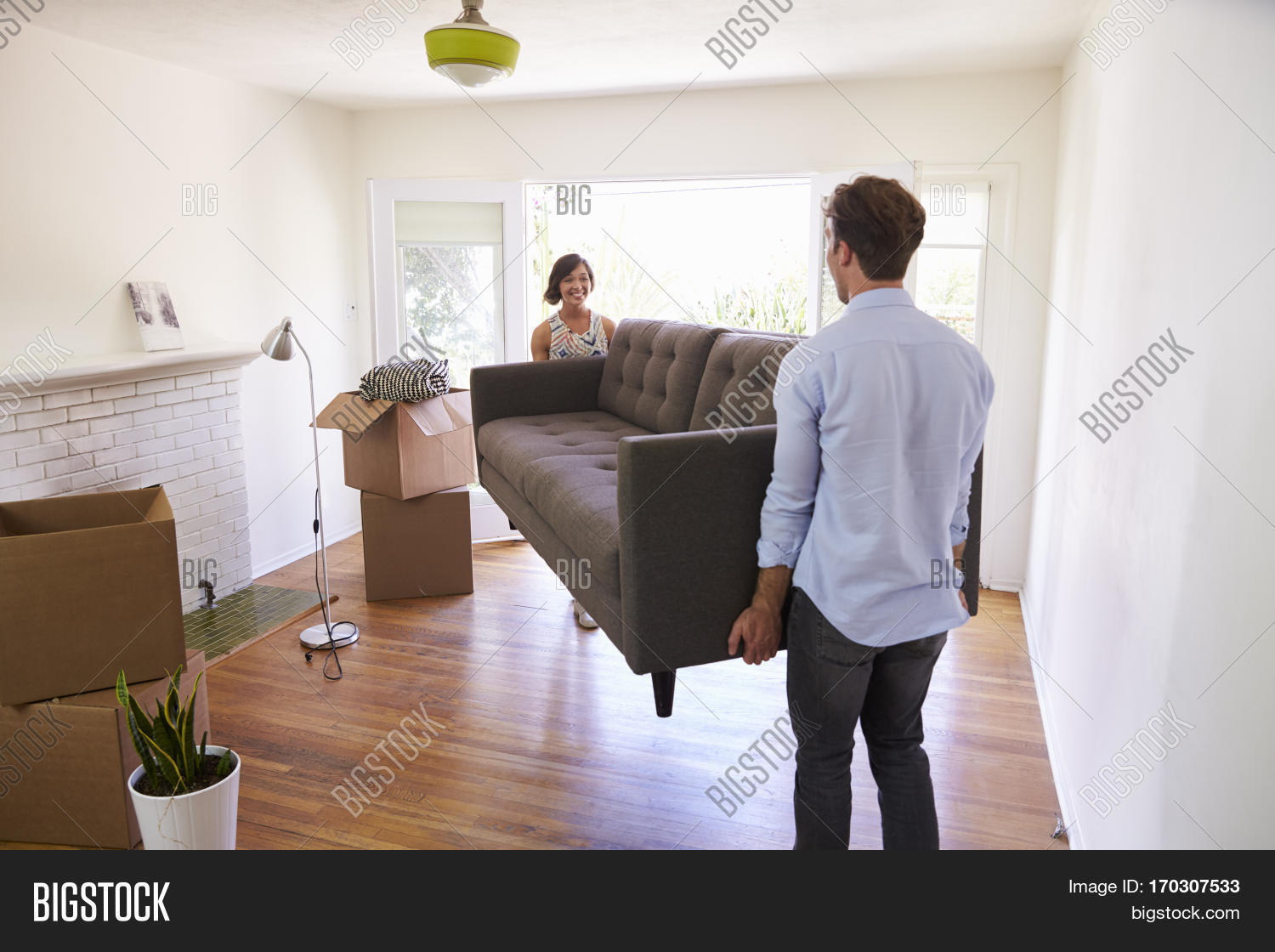 Couple Carrying Sofa Image & Photo (Free Trial) Bigstock