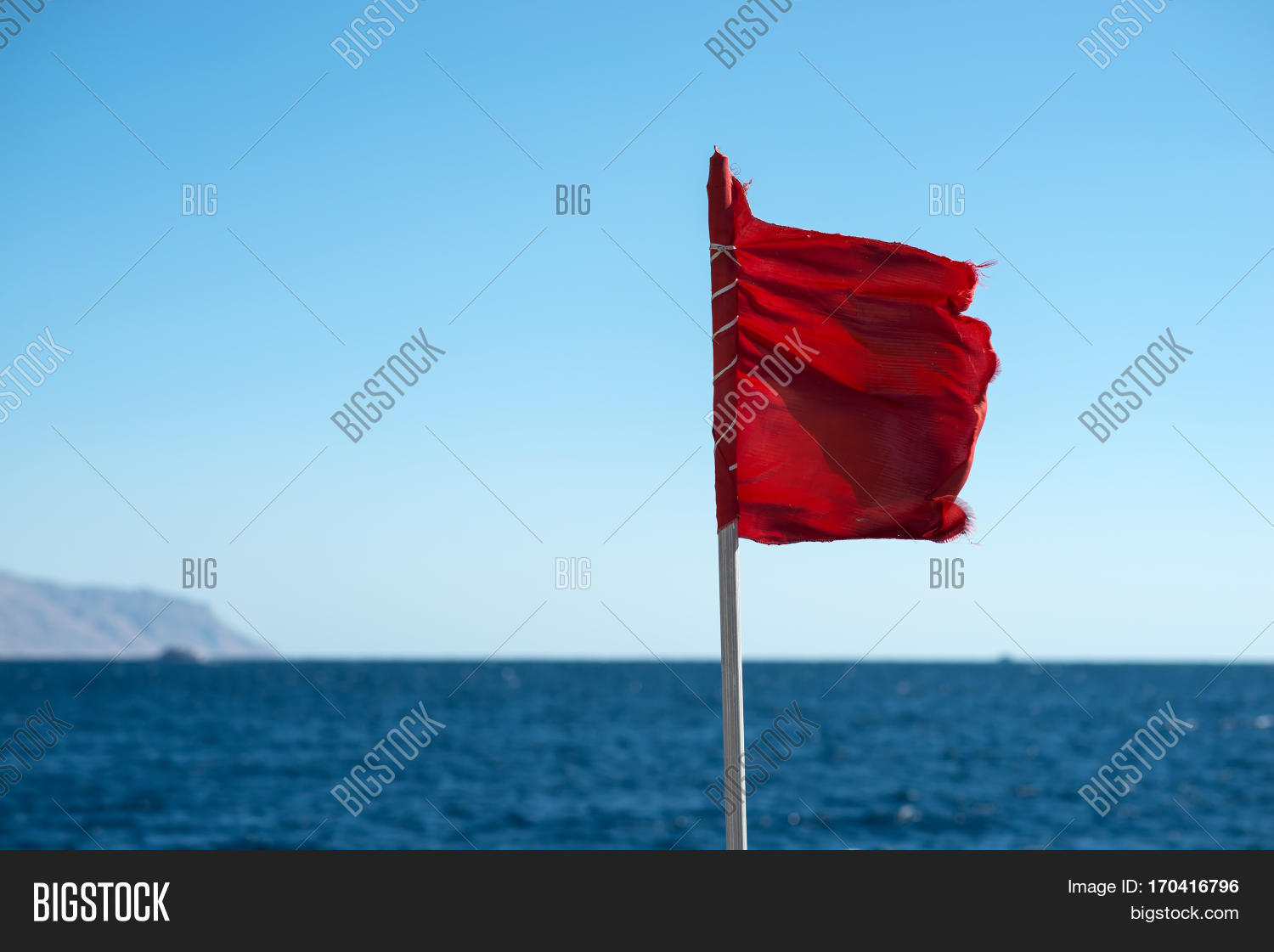 Red Flag Sea. Swimming Image & Photo (Free Trial) Bigstock