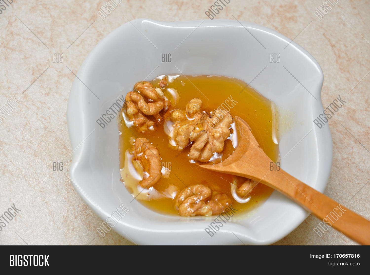 Mixture Honey Walnuts Image & Photo (Free Trial) Bigstock