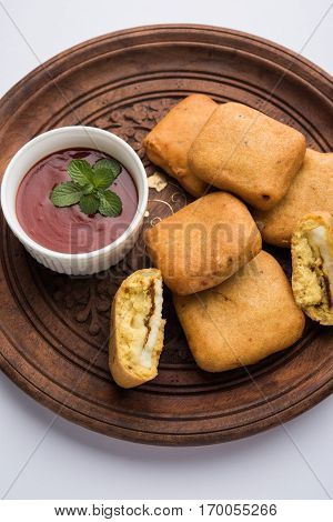 punjabi Paneer Pakoda or pakora or vada, made from gram flour and cottage cheese