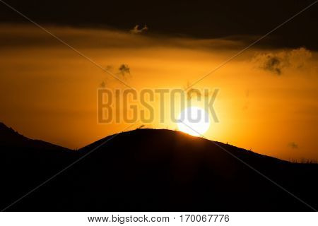 Sunrise Over volcanoes of the Kamchatka Peninsula