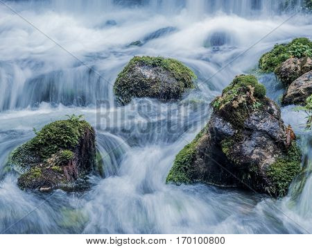 bach with running, clear water