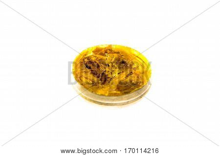 Box With Rosin Isolated On White Background