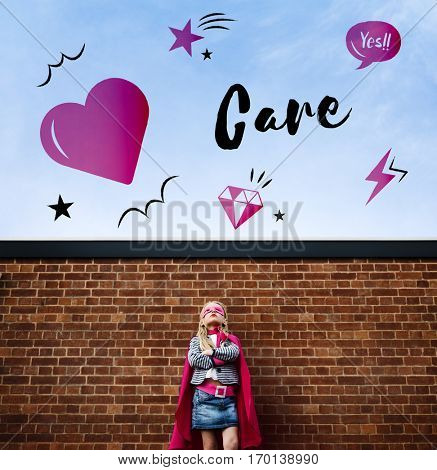 Charity Donation Heart Graphic Concept