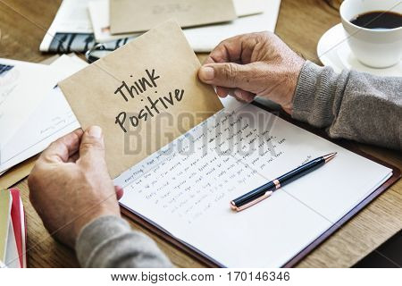 Be Positive Think Optimistic Attitude Mindset Concept