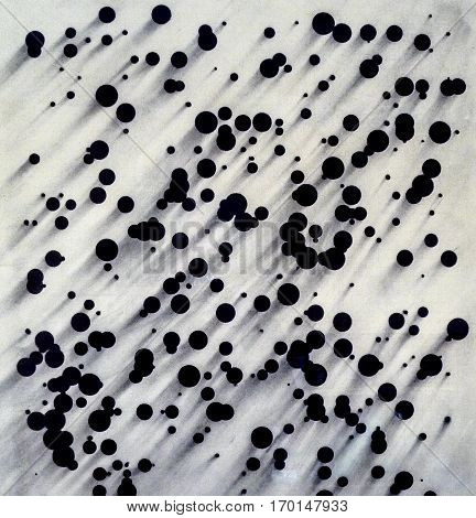 Monochrome graphic image. Quasi scientific microscopic image