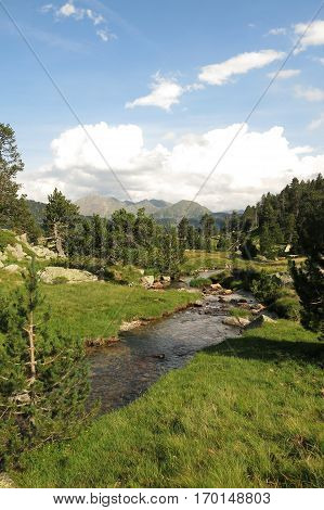 The Ational Park Aiguestortes In Catalonia, Spain