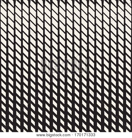 Stylish Minimalistic Halftone Grid.. Abstract Geometric Background Design. Vector Seamless Black and White Pattern.