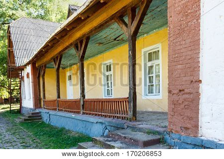 Taul Park, old ruined colored village house, north of Moldova