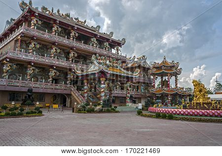 Thailand Ang Sila village near Pattaya. Chinese monastery and temple of Wat Thep Phuttharam.