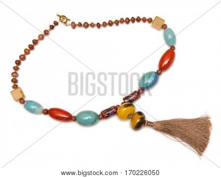 Elegant jewellery isolated on the white background