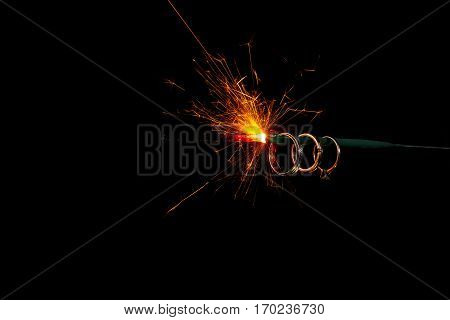 Wedding ring to wear to burning Sparkler.