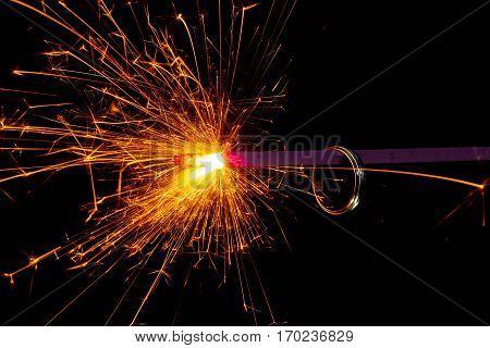 The ring hangs on a Sparkler. in stoke