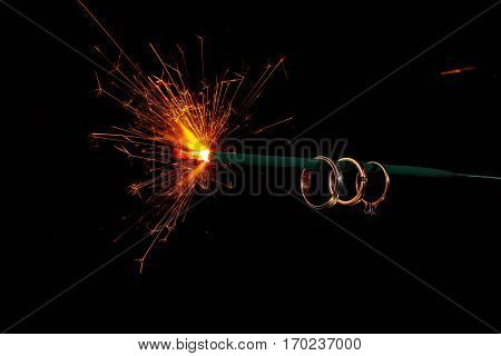 Wedding ring to wear to burning Sparkler.