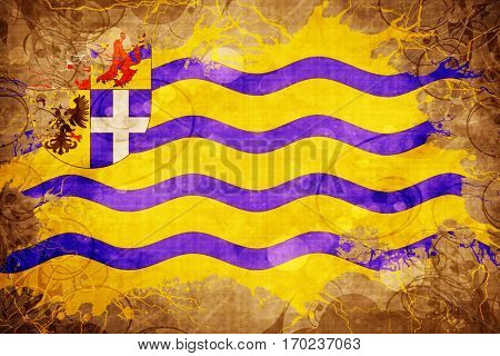 Vintage Salland flag with grunge effect