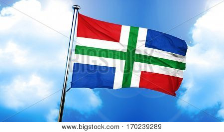Groningen flag, 3D rendering