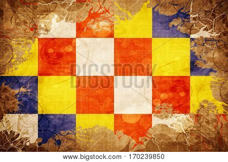 Vintage antwerp, antwerpen flag with grunge effect
