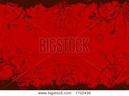 Soyut Grunge Floral arka plan