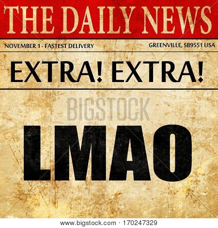 lmao internet slang, newspaper article text