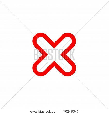 Cross Sign Red Element