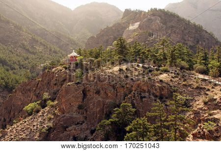 Scenic landscape in Helan mountains Ningxia province China
