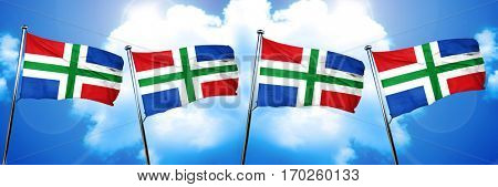 Groningen flag, 3D rendering