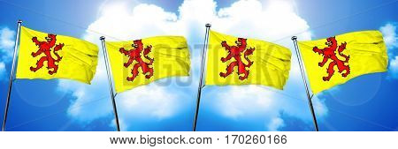 Zuid holland flag, 3D rendering