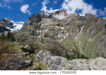 Mountains of National park Ecrins in France